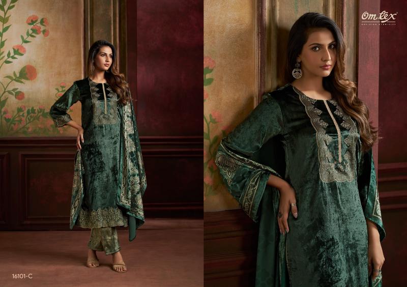 Omtex ritha vol 41 angelina cotton embroidered dress material wholesale